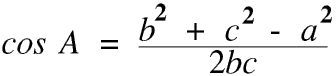 Cosine Rule 1