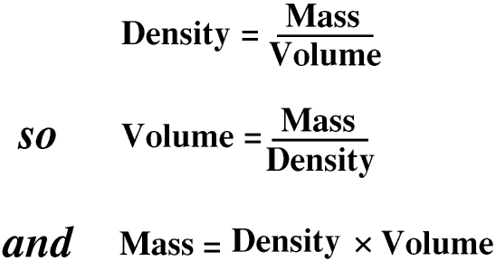 Density conversions