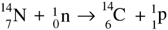 Formation of carbon-14